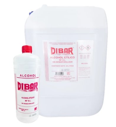 Alcohol etilico 96 grados Dibar