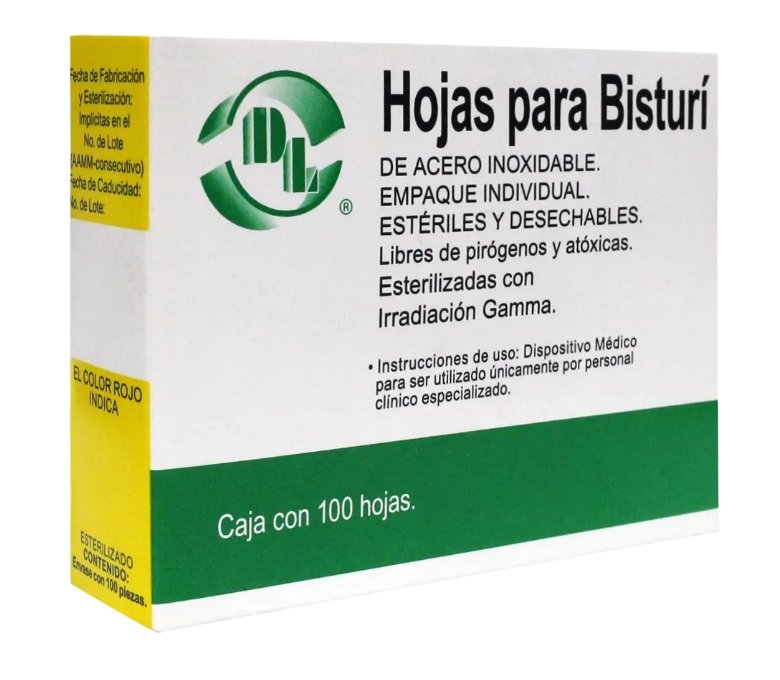 Hojas para bisturí acero inoxidable DL