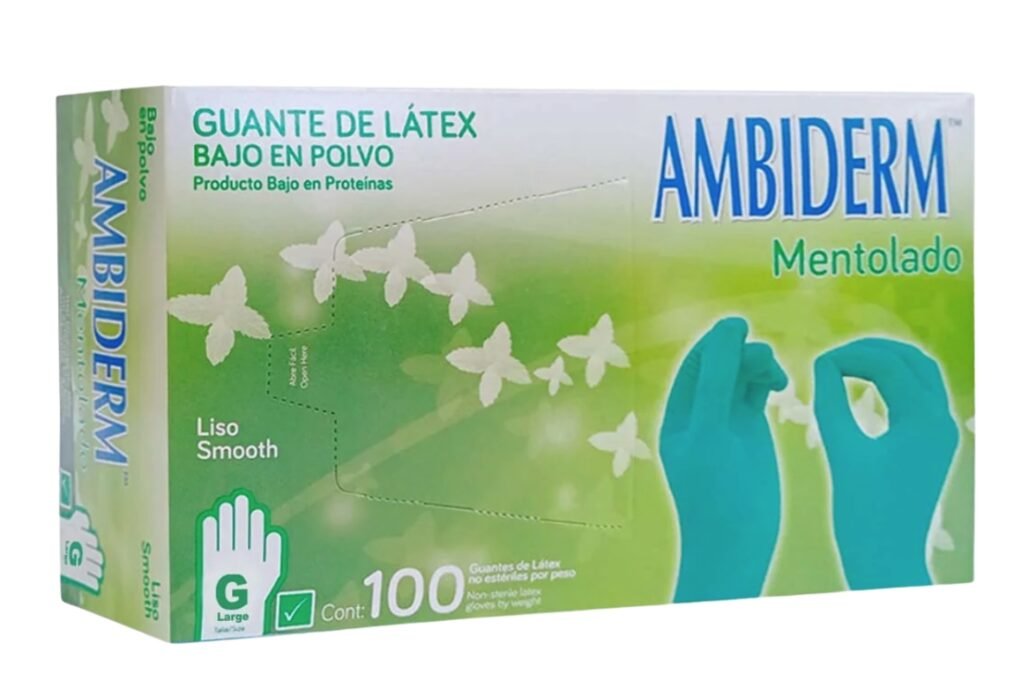 Guante de latex para exploración mentolado Ambiderm